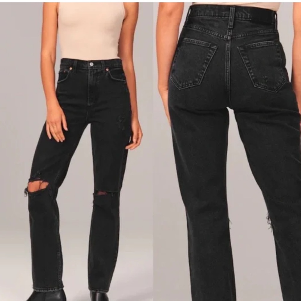 Abercrombie and fitch The 90s straight ultra high rise curve love jean size 28-6